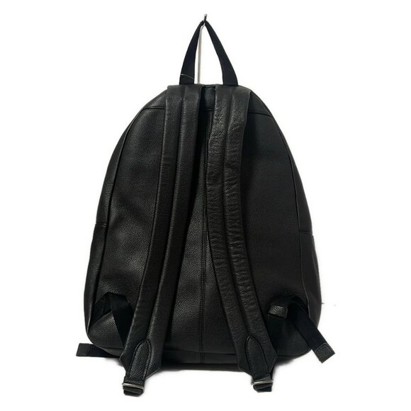 Auth COACH Patchwork Pebble Leather Campus Backpack 72239 Black Dark Green Khaki - Picture 3 of 10